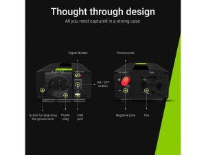 Inverter 12/220 V  DC/AC 1000W/2000W  Pure sine wave GREEN CELL
