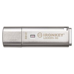 USB памет KINGSTON IronKey Locker+ 50 - 32GB XTS-AES 256-bit