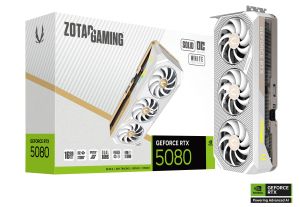 Видео карта ZOTAC GAMING RTX 5080 Solid OC White Edition 16GB GDDR7