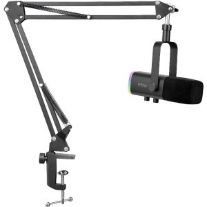 Микрофон със стойка FIFINE AM8T Dynamic RGB - Black
