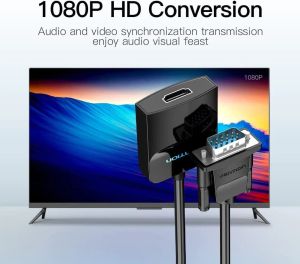Vention Adapter VGA to HDMI with sound - Active converter with AUX-in and Micro USB power - ACNBB