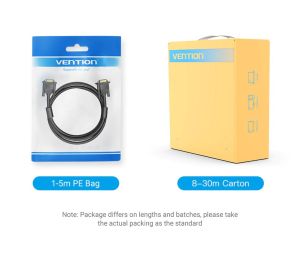 Vention Кабел за монитор Cable VGA HD15 M / M 2.0m Gold Plated, 2 Ferrites - DAEBH