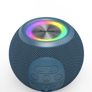 Hama "Ball Shape Speaker" Bluetooth® Loudspeaker, 5 Light Modes, 5W, blue