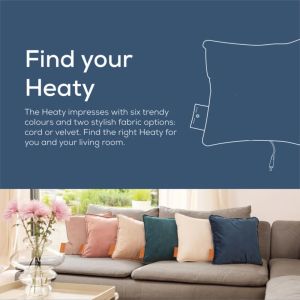 Термоподложка Beurer HK 77 Heaty obsidian-blue; lithium-ion battery; Soft velvet cushion cover machine-washable at 30°C; 3 temperature settings; Fast heating; BSS; 45(L)x45(W) cm