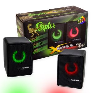 Gaming audio speakers 2.0 ROXPOWER RAPTOR X-BASS with passive bass diaphragm