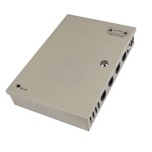 CCTV power supply 12V 30A 18 channels with protection, metal box