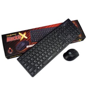 RoxOffice wireless computer mouse and keyboard set - Blackie X