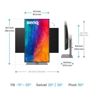 Designer Monitor BenQ PD3225U, 32", Wide IPS, 4K, HDMI, DP, Thunderbolt 3, USB 3.1 Hub, HDR10