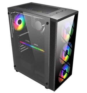 Case FSP CMT192 TG ATX Mid Tower, Black