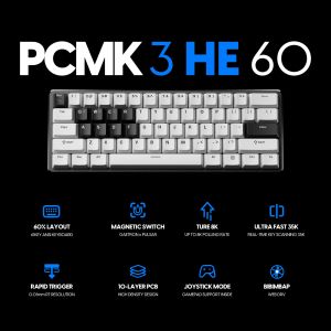 Pulsar Professional Gaming Mechanical Keyboard PCMK 3 HE 60 ANSI Black - 8K, Gateron Magnetic Switches [Linear]
