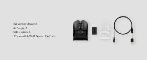 Pulsar Wireless Gaming Mouse X2F Black [Pulsar LAB] - 8K, Black