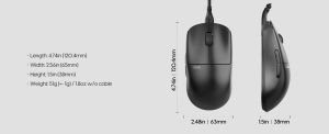 Pulsar Wired Gaming Mouse X2 Wired Size2 Black