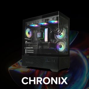 Zalman Case ATX - Chronix BLACK - 3 x 120 mm A-RGB, USB-C, Tempered Glass