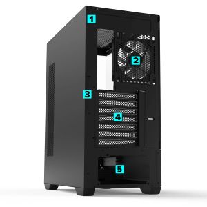 Zalman Case ATX - Chronix BLACK - 3 x 120 mm A-RGB, USB-C, Tempered Glass