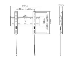 Gembird стенна стойка за телевизор TV Mount - WM-42F-01 - 23"-42", 30 kg