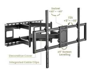 Gembird стенна стойка за телевизор TV Mount - WM-120ST-01 - Adjustable, 60"-120", 120 kg