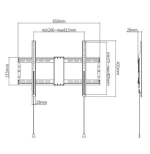 Gembird стенна стойка за телевизор TV Mount - WM-80F-01 - 37"-80", 70 kg