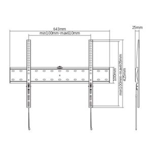 Gembird стенна стойка за телевизор TV Mount - WM-70F-01 - 37"-70", 40 kg