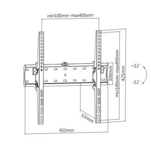 Gembird стенна стойка за телевизор TV Mount - WM-55T-02 - 32"-55", 40 kg