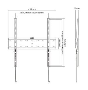 Gembird стенна стойка за телевизор TV Mount -WM-55F-02 - 32"-55", 40 kg