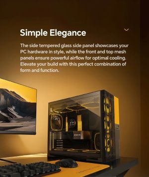 Geometric Future Case EATX - Model 5 Vent Black - 5 x 140 mm aRGB fans included