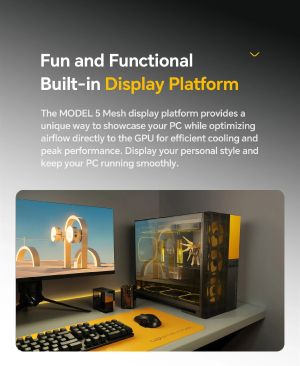 Geometric Future Case EATX - Model 5 Vent Black - 5 x 140 mm aRGB fans included