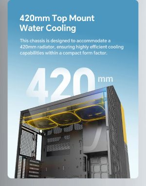 Geometric Future Case EATX - Model 5 Vent Black - 5 x 140 mm aRGB fans included