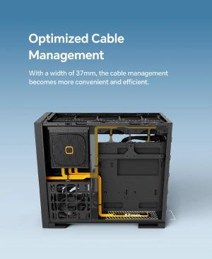 Geometric Future Case EATX - Model 5 Vent Black - 5 x 140 mm aRGB fans included