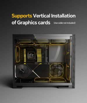 Geometric Future Case EATX - Model 5 Vent Black - 5 x 140 mm aRGB fans included