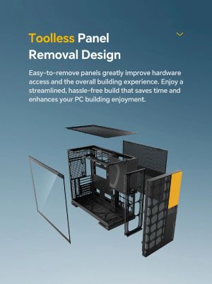 Geometric Future Case EATX - Model 5 Vent Black - 5 x 140 mm aRGB fans included