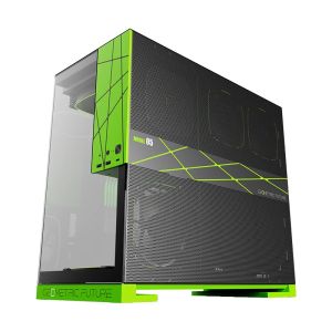 Geometric Future Case EATX - Model 5 Black/Green, NVIDIA style limited edition
