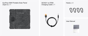 Ecoflow портативен соларен панел 60W Portable Solar Panel (Type-C)