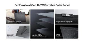 Ecoflow портативен соларен панел NextGen 160W Portable Solar Panel