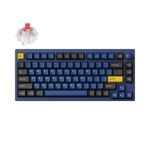 Mechanical Keyboard Lemokey P1 Pro QMK 75% Navy Blue - Keychron Super Red Switch