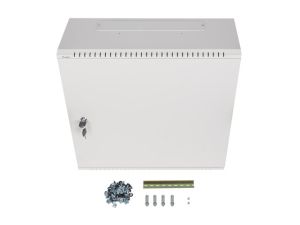 Комуникационен шкаф Lanberg rack cabinet 19" wall-mount 6U+3u/540x200 low-profile grey (assembled)