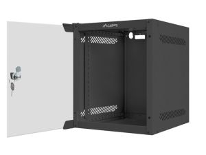 Комуникационен шкаф Lanberg rack cabinet 10" wall-mount 6U / 280x310 for self-assembly (flat pack), black