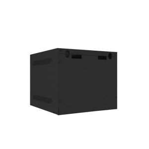 Комуникационен шкаф Lanberg rack cabinet 10" wall-mount 4U / 280x310 for self-assembly (flat pack) with metal door, black
