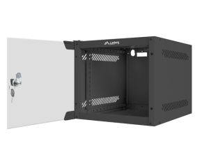 Комуникационен шкаф Lanberg rack cabinet 10" wall-mount 4U / 280x310 for self-assembly (flat pack), black