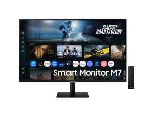 Monitor LED Samsung Smart M7 LS32FM700UUXDU 32", 3840x2160, 4K UHD, 60Hz, VA, HDR10, 16:9, 3000:1, 300 cd/m2, 4ms, 178/178, USB-C (65W), HDMI, 2xUSB-A, Smart TV Apps, Tizen OS, Flicker-free, Tilt, Height Adjust, 2Y warranty