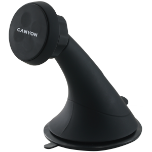CANYON CH-6, Car Holder for Smartphones, magnetic suction function, with 2 plates(rectangle/circle), black, 97*67.5*107mm 0.068kg