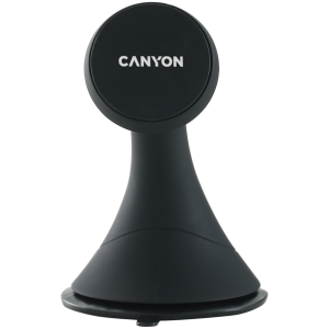 CANYON CH-6, Car Holder for Smartphones, magnetic suction function, with 2 plates(rectangle/circle), black, 97*67.5*107mm 0.068kg