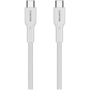CANYON cable OnWire 60CL C-C 60W COLOR Braided 1m White