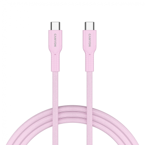 CANYON cable OnWire 60CL C-C 60W COLOR Braided 1m Pink