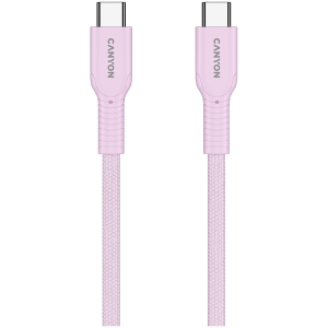 CANYON cable OnWire 60CL C-C 60W COLOR Braided 1m Pink