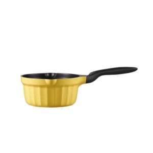 BUYDEEM Cast Aluminum Nonstick Sauce Pan 1.8L, model CP141, color Mellow Yellow