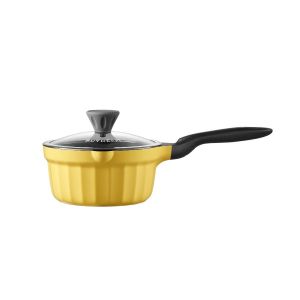 BUYDEEM Cast Aluminum Nonstick Sauce Pan 1.8L, model CP141, color Mellow Yellow