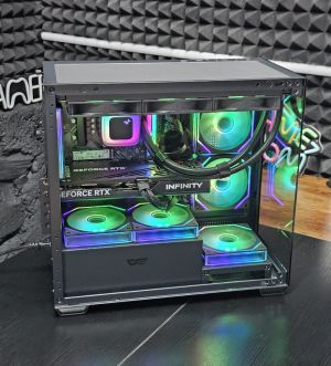 Ryzen 7-7800X3D/ RTX 5070Ti 16G/ RAM 32GB/ SSD 1TB/ Водно Охлаждане/ 1000W Захранване/ Геймърски компютър Dark Reaper DR043