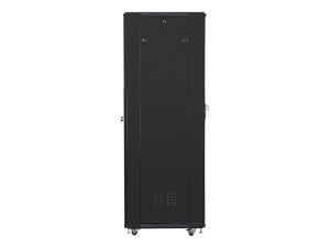 Комуникационен шкаф Lanberg rack cabinet 19" free-standing 42U / 600x800 self-assembly flat pack, black
