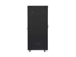 Комуникационен шкаф Lanberg rack cabinet 19" free-standing 47U / 800x800 self-assembly flat pack, black
