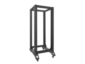 Комуникационен шкаф Lanberg open rack 27U  600x800, black